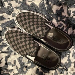 Black/Grey Checkered VANS!!!